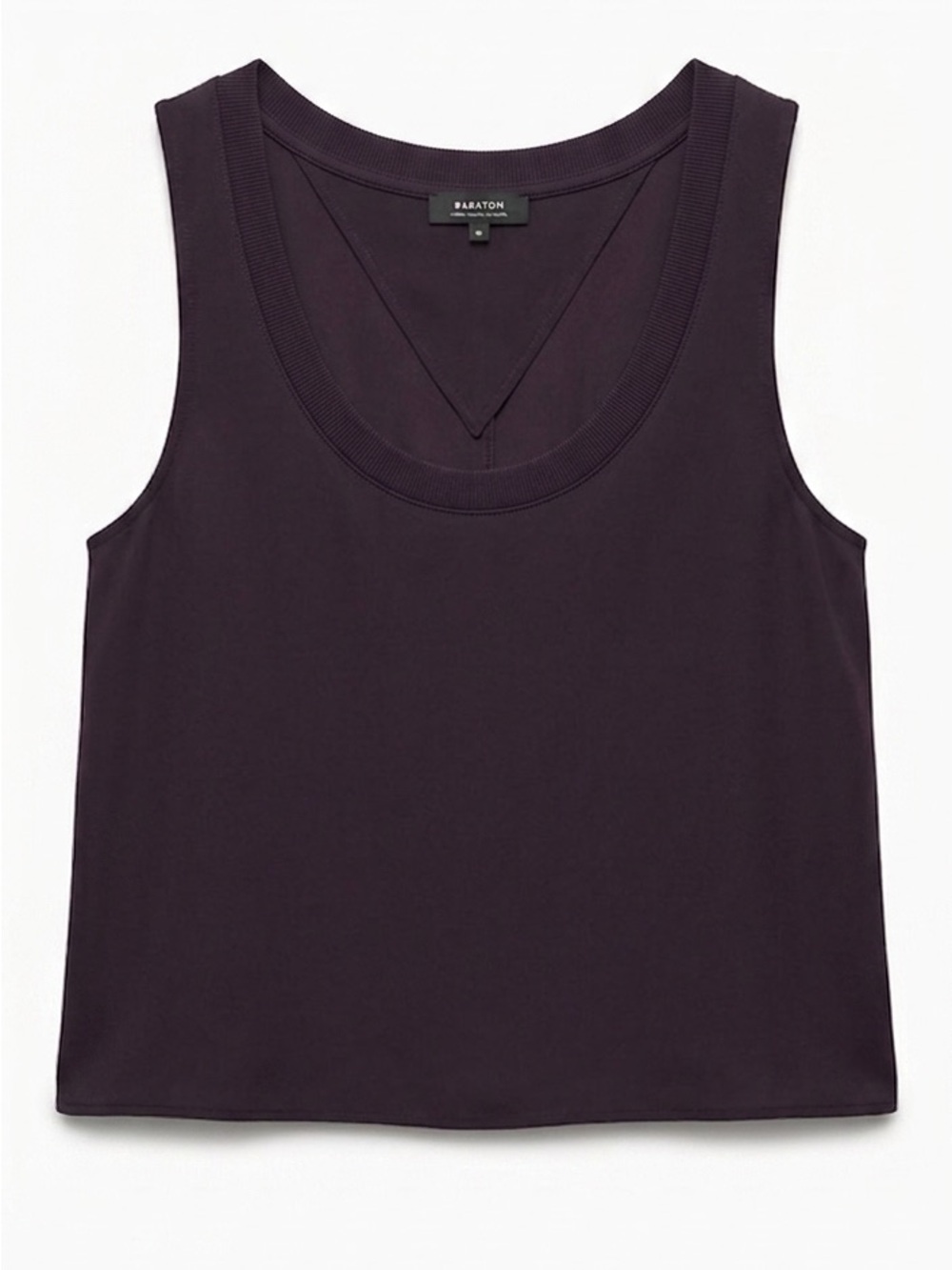 Womens Aritzia Babaton Davis Cropped Blouse in Dark Purple - Size 2XS